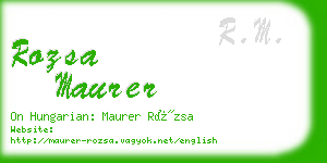 rozsa maurer business card